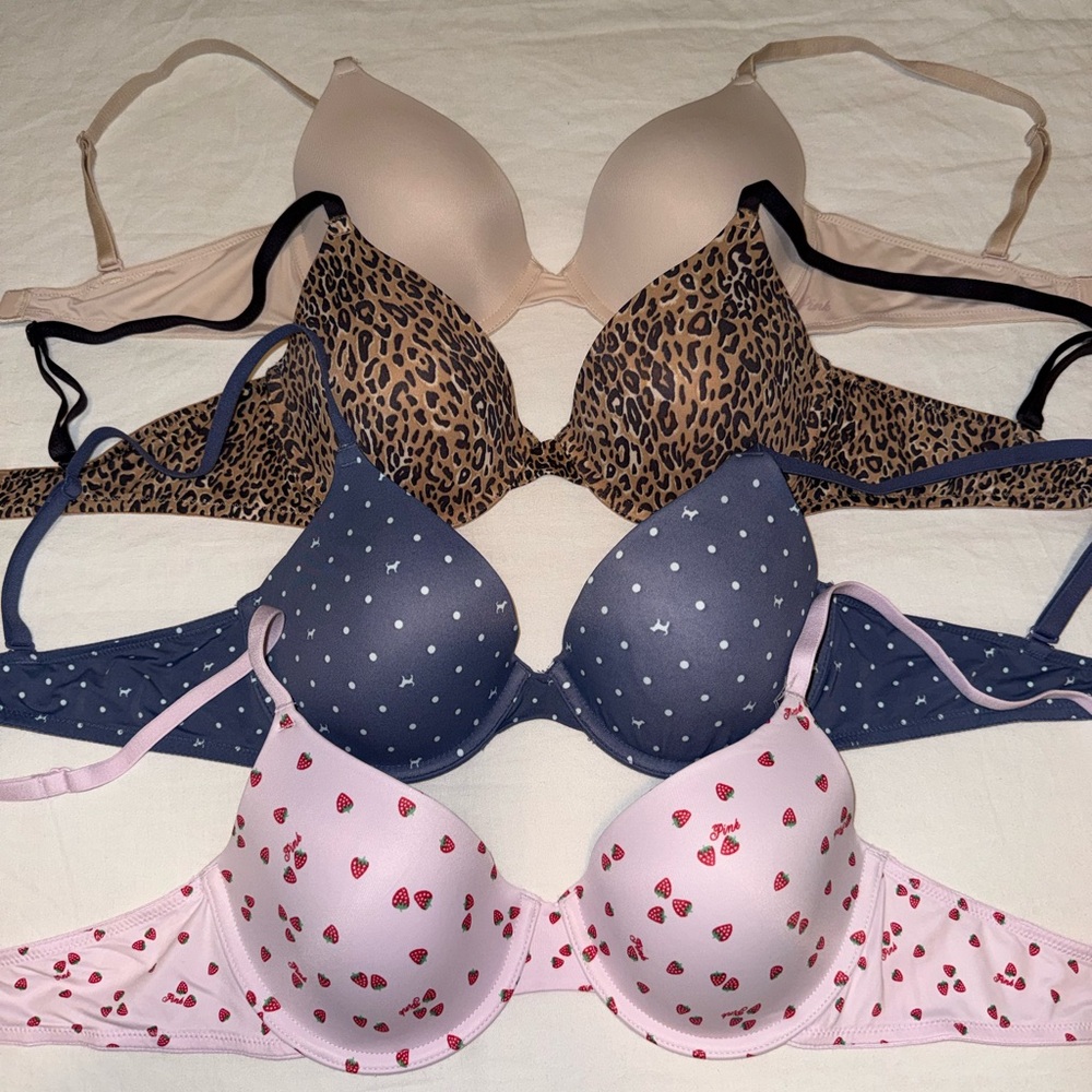 Victorias Secret PINK T-Shirt Bra Bundle size 34C
